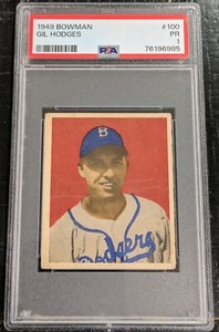 1949 Bowman Gil Hodges ROOKIE PSA 1 Poor (JUST GRADED) #100 Brooklyn Dodgers RC