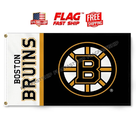 Boston Bruins 3x5 Ft Flag Banner Hockey New Grommets NHL FREE Shipping Cover