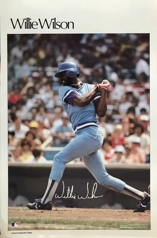 WILLIE WILSON KANSAS CITY ROYALS 1979 SPORTS ILLUSTRATED POSTER Cover