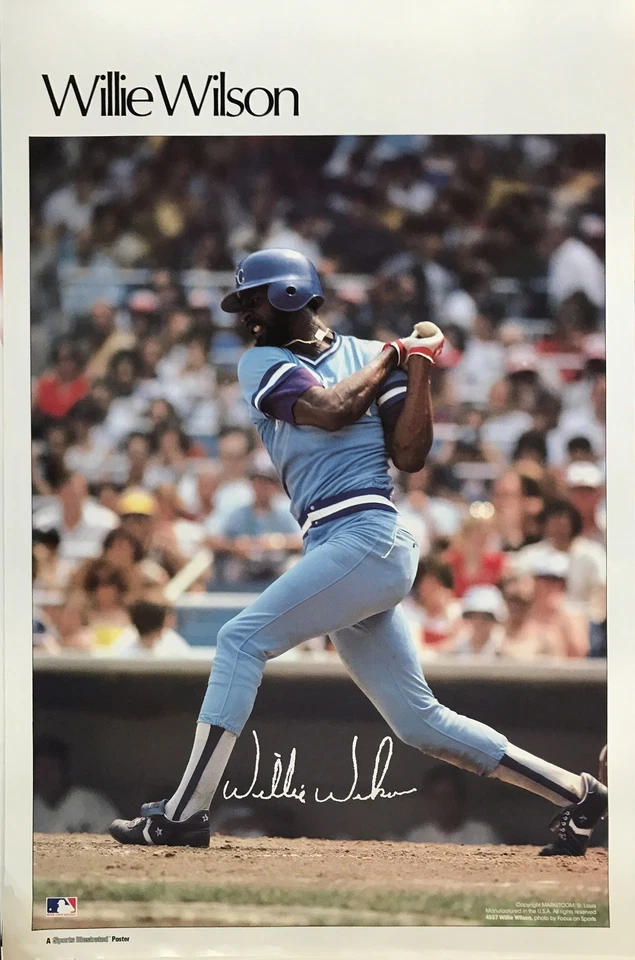 WILLIE WILSON KANSAS CITY ROYALS 1979 SPORTS ILLUSTRATED POSTER - Image 1 of 1