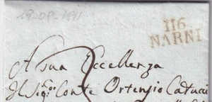 17367-PERIODO NAPOLEONICO, PREF., 116 TERNI PER FOLIGNO AL CONTE CATUCCI, 1811 - Foto 1 di 3