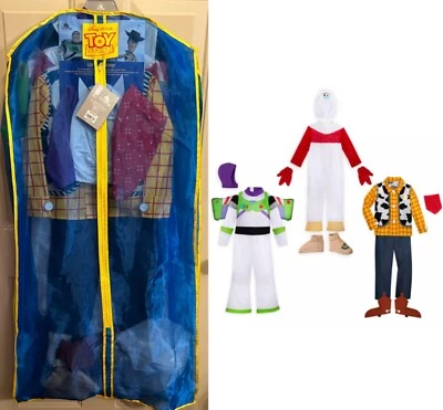 Juego de 3 Disfraces Toy Story Buzz Woody Forky Disney Store Talla 4 Nuevo Envío Rápido Foto 1 de 4