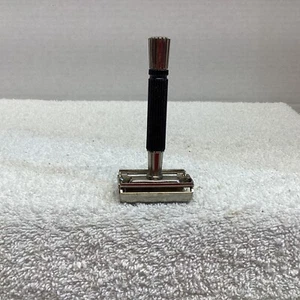 Navaja de seguridad vintage Gillette negra Super Speed TTO DE V-2 1975 - Imagen 1 de 5