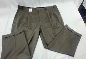 Pantalones de vestir Roundtree & Yorke Travelsmart verdes 52Wx30L Big Man calce clásico nuevos con etiquetas - Imagen 1 de 10