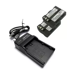2x EN-EL3e Battery & USB Charger for Nikon D70S D90 D100 D200 D300 D300S D700 - Picture 1 of 4
