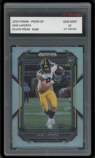 Sam Laporta 2023 Panini Silver Prizm DP 1st Graded 10 NFL Rookie Card #160 Lions