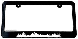 Mountain Range Nature Hiking Camping Landscape Scene License Plate Frame - Picture 1 of 2