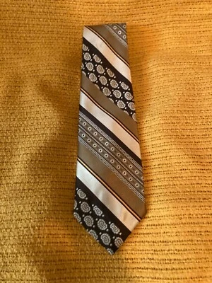 Corbata floral geométrica Kelly 1 para hombre, vintage, años 70, importada, moderna de mediados de siglo Foto 1 de 4