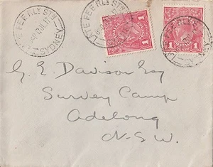 Estampillas Australia 1d rosa marrón KGV en 1917 cubierta variedad defecto borde derecho - Imagen 1 de 1