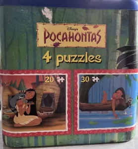 4 Vintage Pocahontas Jigsaw Puzzles 20, 30, 50 and 70 pieces - Picture 1 of 2