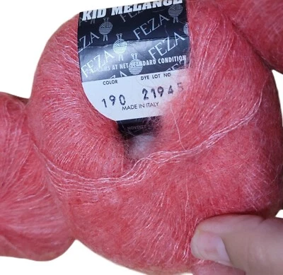Feza Melange Kid Color 190 Mohair Made in Italy mohair Lot of 10 2470 yd total - Image 1 of 4