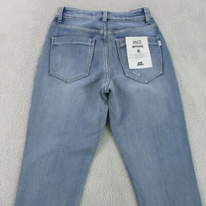 Just Jeans Womens 6 L29 Light Blue Boyfriend Amaze Ankle Knit High Rise - Picture 1 of 13