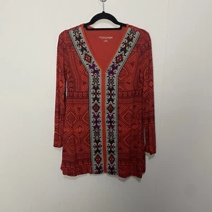 Soft Surroundings Kalahari Tunic Top Women’s Tribal Embroidered Bohemian Size XS - Picture 1 of 8