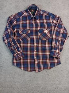 VTG High Sierra By Mervyns Men's Long Sleeve Button Up Flannel Blue Red Plaid M - Picture 1 of 12