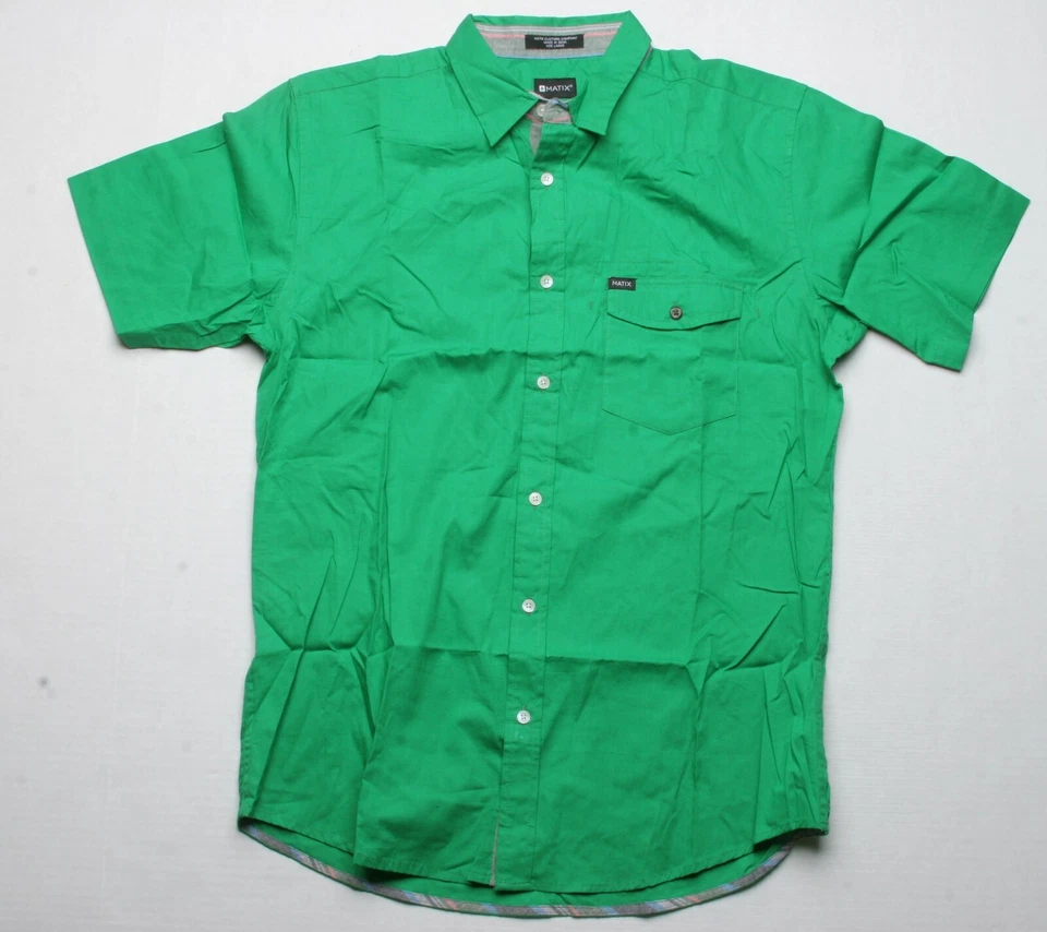 MATIX Spring Solid Woven Shirt (L) Green - Image 1 of 1