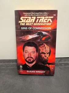 1994 Star Trek The Next Generation Sins Of Commission Pocket Books Paperback #29 - Picture 1 of 2