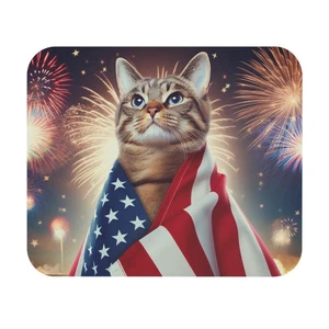 Alfombrilla de ratón patriótica para gato, diseño rediseñado, diseño lindo, gran regalo, decoración de oficina - Imagen 1 de 5