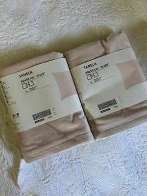 Juego de 2 fundas de almohada rosa IKEA SANELA 20x20 nuevas en paquete Foto 1 de 2