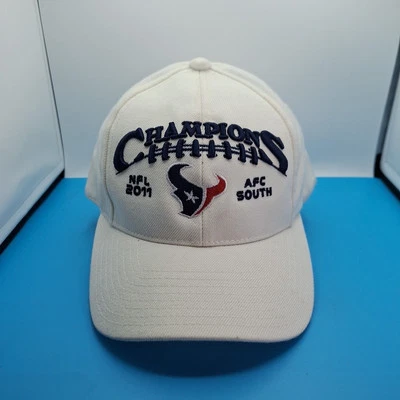 Retro Y2K Reebok Houston Texas 2011 AFC South Champs Snapback Gorra Gorra Lana Blanca Foto 1 de 4