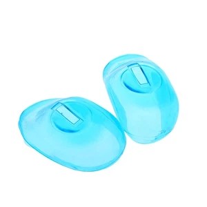 2PCS Transprarent Silicone Ear Cover Hair Dye Shield Protect Salon Blue - Zdjęcie 1 z 9