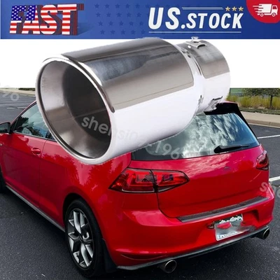 For 2015 Volkswagen GTI S 38-76mm Straight Exhaust Pipe Car Rear Throat Muffler - Image 1 of 4