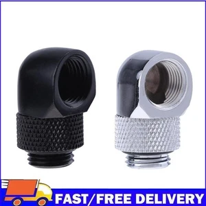 G1/4 Inner Outer Dual Thread 90 Degree Rotary Water Tube Connector Adapter - Afbeelding 1 van 18