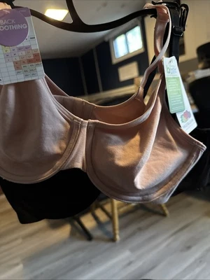 NWT 2 Pack Fruit Of The Loom 360 Stretch Comfort Cotton Underwire Size M 34-36 - Image 1 of 2