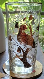 6er Set Libbey 'Rebhuhn im Birnbaum' goldgeprägtes Longdrinkglas - Bild 1 von 24