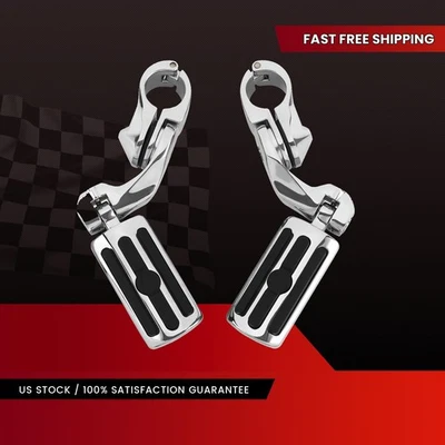 Fit Harley Davidson Touring Road King Street Glide 1.25" Highway Foot Pegs Pedal - Image 1 of 4