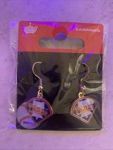 Philadelphia Phillies MLB J-Hook Logo Earrings - Picture 1 of 3