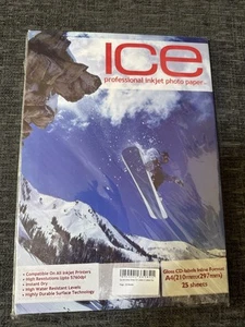 ICE A4 INLINE GLOSSY Inkjet CD Labels CD DVD 25 Sheets - Picture 1 of 4