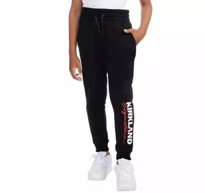 Kirkland Signature Jogger Black Pockets Drawstring Relaxed Fit Size Small - Picture 1 of 1