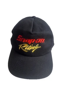 Vtg Snap On Racing Hat Snapback Embroidered Cap Black Yellow Red 90s Nascar Read - Picture 1 of 11