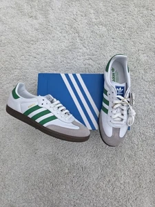 adidas Samba OG Men's Trainers in White Green | Size UK 9 EU 43 1/3 | IG1024 - Picture 1 of 12