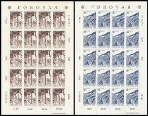 FAEROER 1987 Europa 2 MF MNH** - Imagen 1 de 1