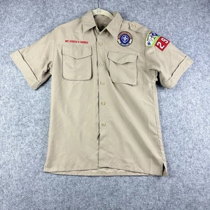 Camisa Uniforme Boy Scouts of America Juvenil Grande Bronceado Ventilado BSA Beige PARCHES* - Imagen 1 de 16