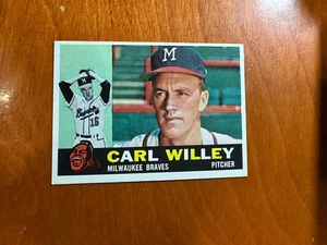 1960 Topps - #107 Carl Willey, Milwaukee Braves Exmt - Bild 1 von 2