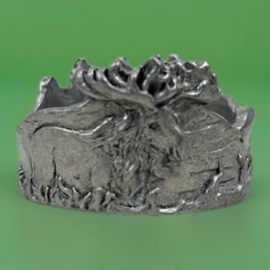 VTG Scents & Accents Pewter Moose Votive Candle Holder Tea Light Cabin Decor - Picture 1 of 9
