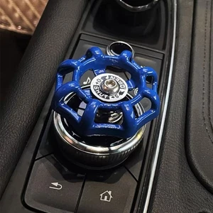 Car Central Control Knob Water Valve Blue Button Cover Car Interior Accessories - Picture 1 of 4