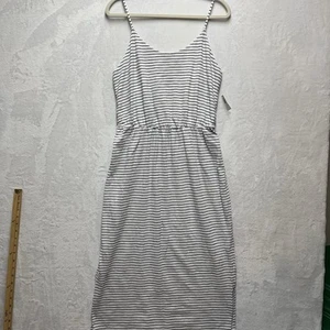 Old Navy Taillendefiniert Noppen Strick Midi Cami Kleid Damen Medium gestreift adrett - Bild 1 von 9