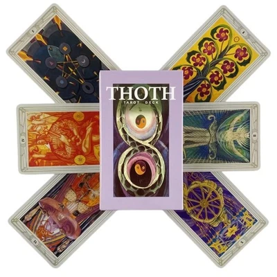 Thoth Tarot Deck 78 Cards Oracle Divination English Edition Board Playing Games