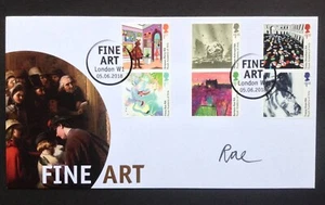 GB Buckingham 2018 Academy of Arts set su copertina primo giorno, FIRMATO Barbara Rae - Foto 1 di 2