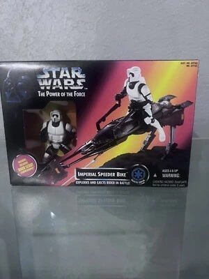 星球大战 原力力量 IMPERIAL SPEEDER 自行车 带自行车 童子军 1995 年 POTF — 第 1/4 张图片