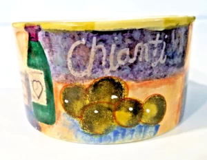 Certified International ceramic BOWL Grapes Chianti 4x2-3/8" Tall Geoffrey Allen - Picture 1 of 9