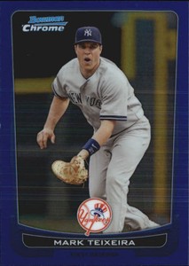 2012 Bowman Chrome Blue Refractors #87 Mark Teixeira /250