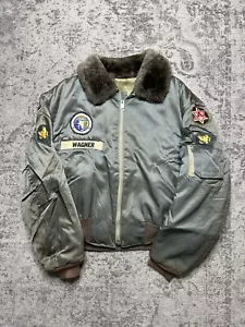 Giacca volante vintage anni 60 Air Tech B-15D bombardiere volo USAF taglia M trapuntata - Foto 1 di 11