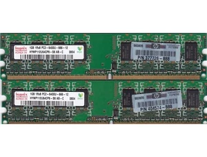2GB 2x1GB PC2-6400 HYNIX HYMP112U64CP8-S6 AB-C DDR2-800 HP 377726-888 404574-888 - Picture 1 of 2