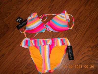 Misses/Teens 2Pc. Swimwear BY: California Waves Size S/M  NWT  CUTE! - Image 1 of 4