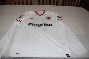 CAMISETA OFICIAL SEVILLA FC MANGA LARGA NEW BALANCE TALLA M DORSAL Nº 17 SARABIA - Imagen 1 de 2
