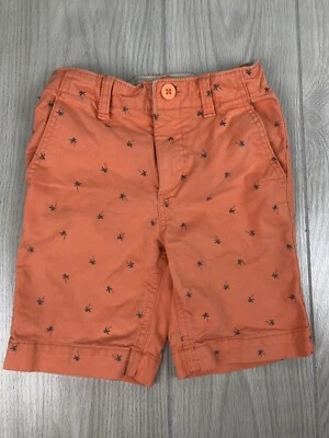 Pantalones Cortos Ajustables Gap Niños Niños Talla 6 Regular Coral Palmera Cremallera Gancho Bolsillo Foto 1 de 4